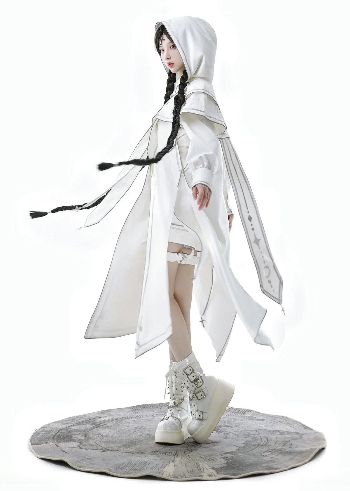 Bionic Dimension - Cyber-Lolita Techwear Cloak Set - Image 8