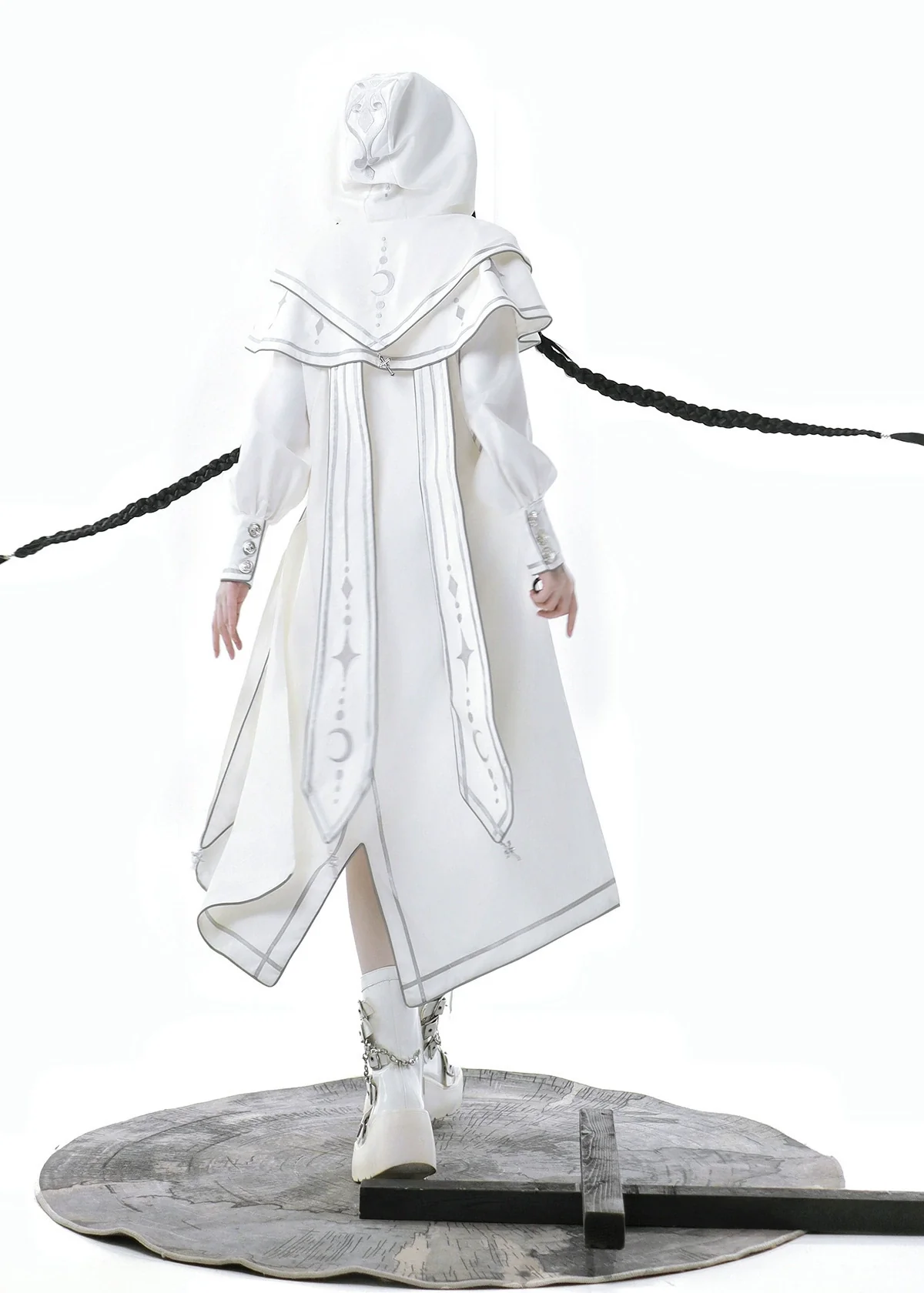 Bionic Dimension - Cyber-Lolita Techwear Cloak Set - Image 9