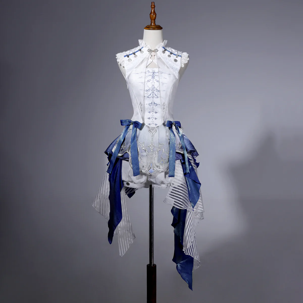 Blue Dragon Bone - Ouji Lolita Shorts Suit with Embroidery and Trailing - Image 11