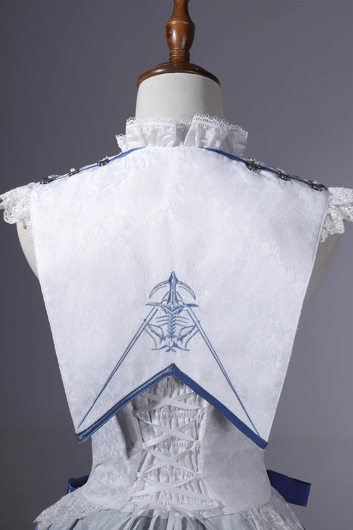 Blue Dragon Bone - Ouji Lolita Shorts Suit with Embroidery and Trailing - Image 15