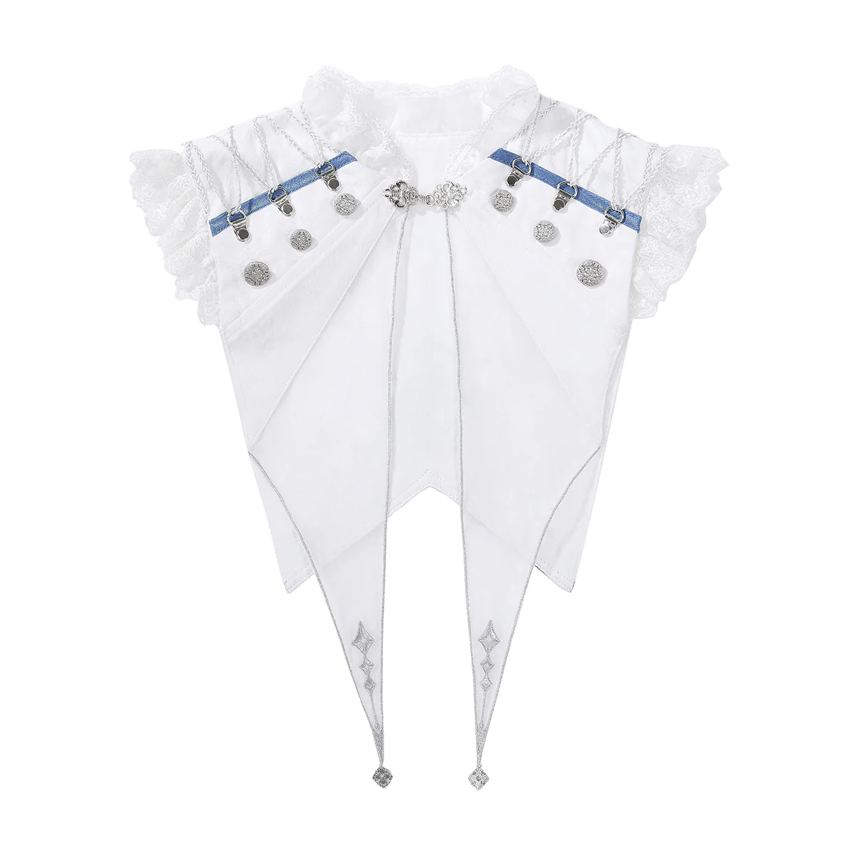 Blue Dragon Bone - Ouji Lolita Shorts Suit with Embroidery and Trailing - Image 18
