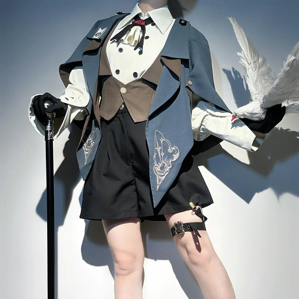 Narrative Poem - Ouji Lolita Shorts Suit with Shirt Cape and Vest - Image 10