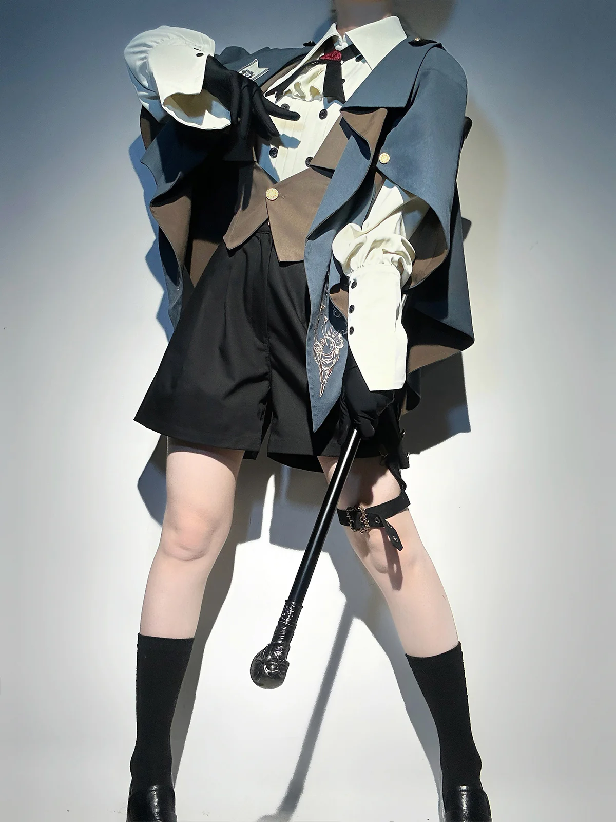 Narrative Poem - Ouji Lolita Shorts Suit with Shirt Cape and Vest - Image 11