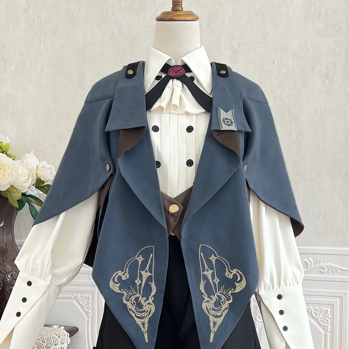 Narrative Poem - Ouji Lolita Shorts Suit with Shirt Cape and Vest - Image 14