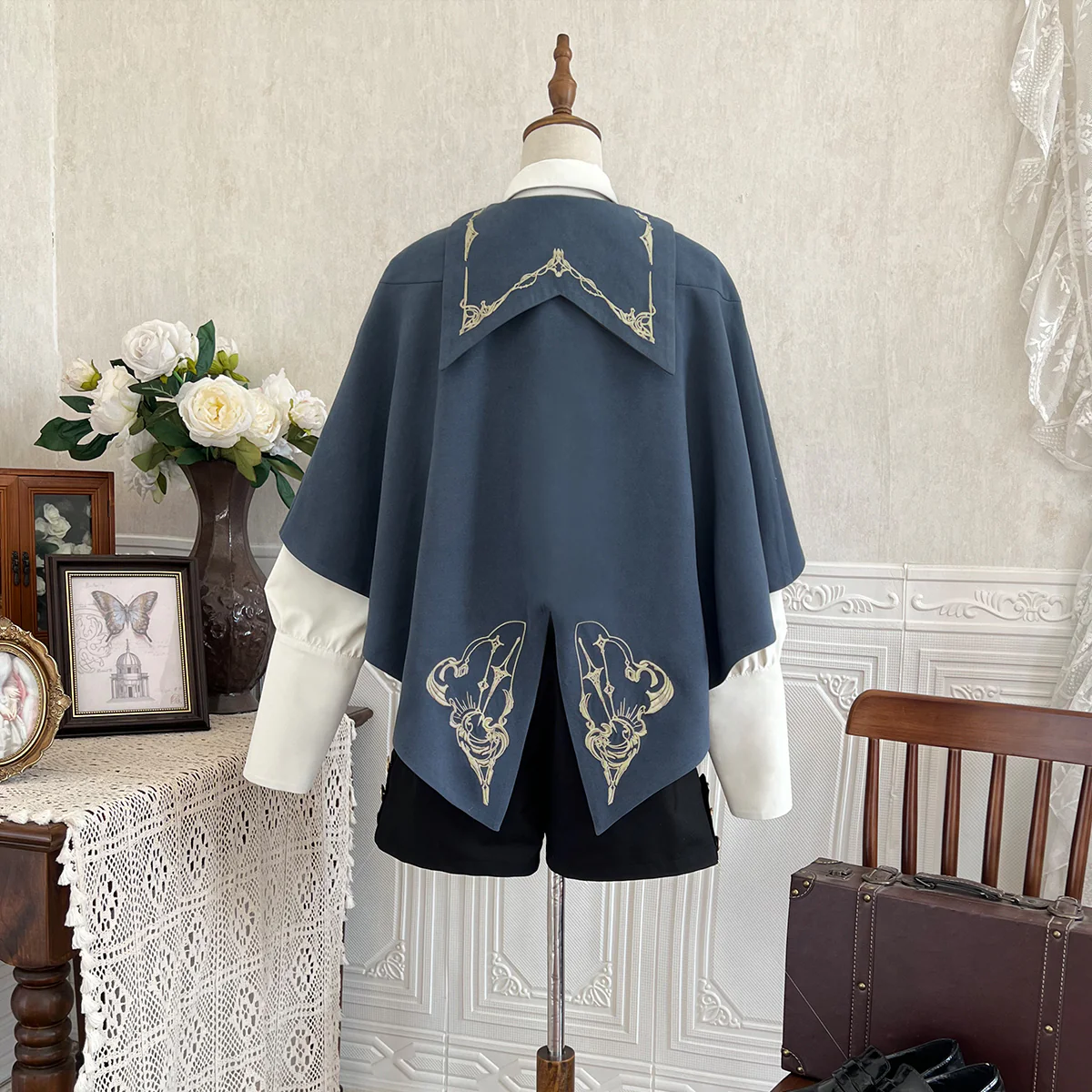 Narrative Poem - Ouji Lolita Shorts Suit with Shirt Cape and Vest - Image 16