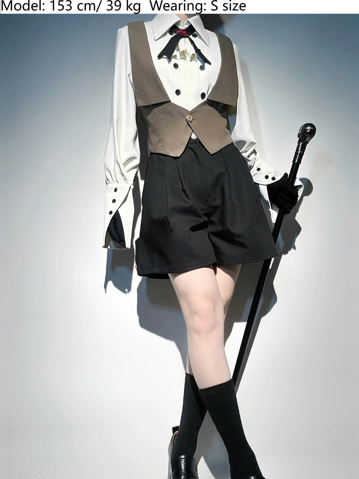 Narrative Poem - Ouji Lolita Shorts Suit with Shirt Cape and Vest - Image 3