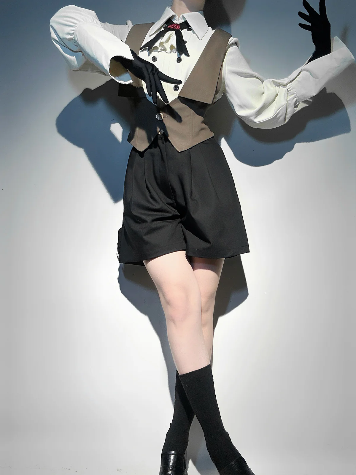 Narrative Poem - Ouji Lolita Shorts Suit with Shirt Cape and Vest - Image 5