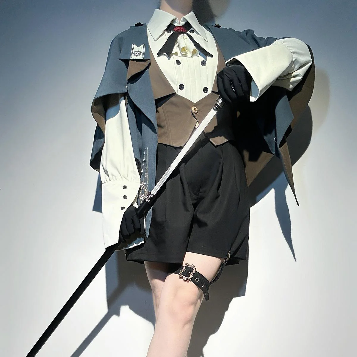 Narrative Poem - Ouji Lolita Shorts Suit with Shirt Cape and Vest - Image 6