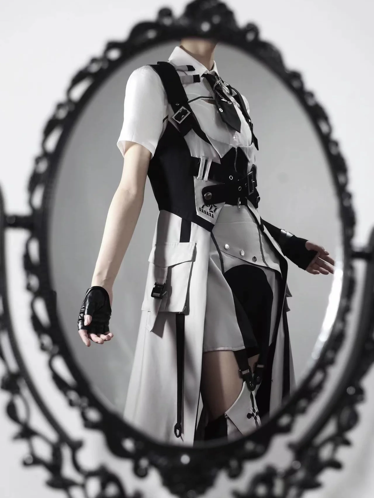 Sky Core Record - Ouji Lolita Shorts Suits Short Sleeve Dress Set - Image 11