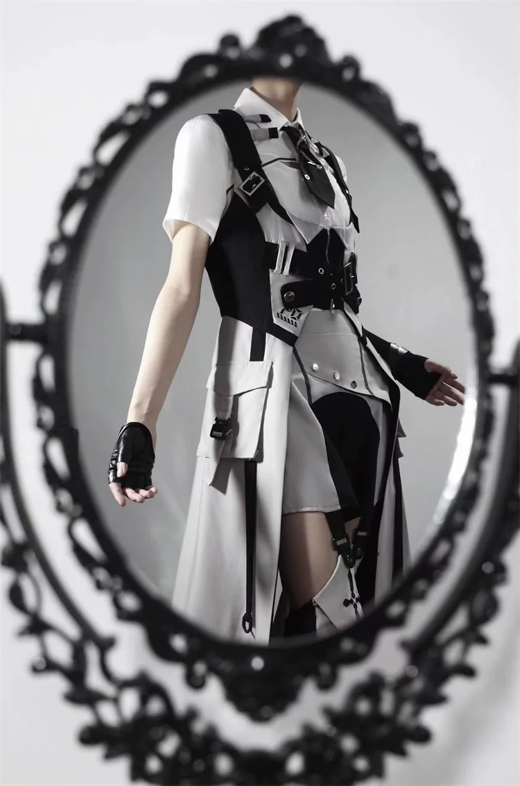 Sky Core Record - Ouji Lolita Shorts Suits Short Sleeve Dress Set - Image 14