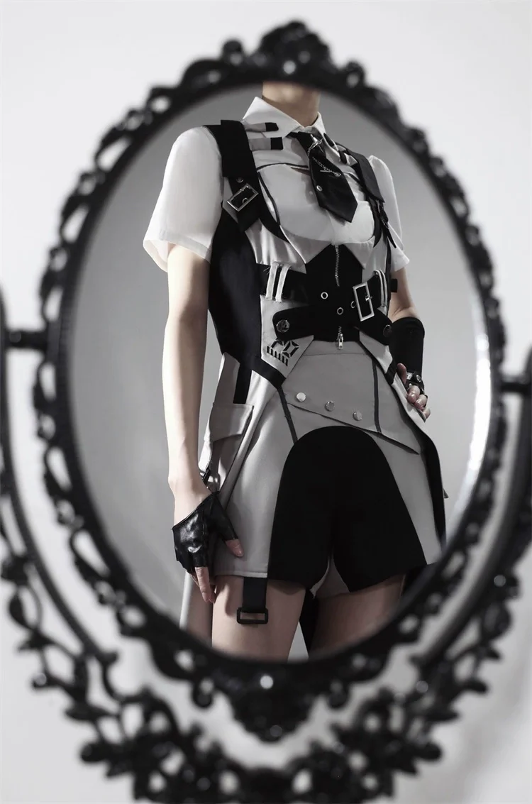 Sky Core Record - Ouji Lolita Shorts Suits Short Sleeve Dress Set - Image 15