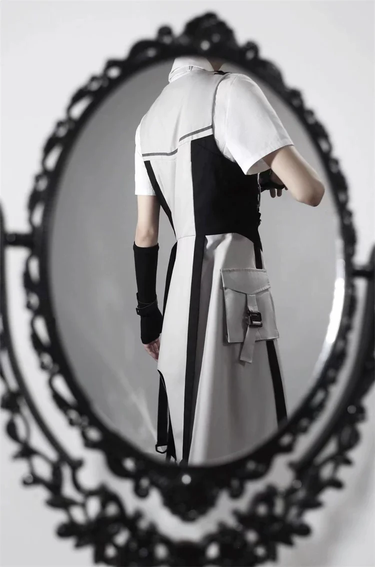 Sky Core Record - Ouji Lolita Shorts Suits Short Sleeve Dress Set - Image 16