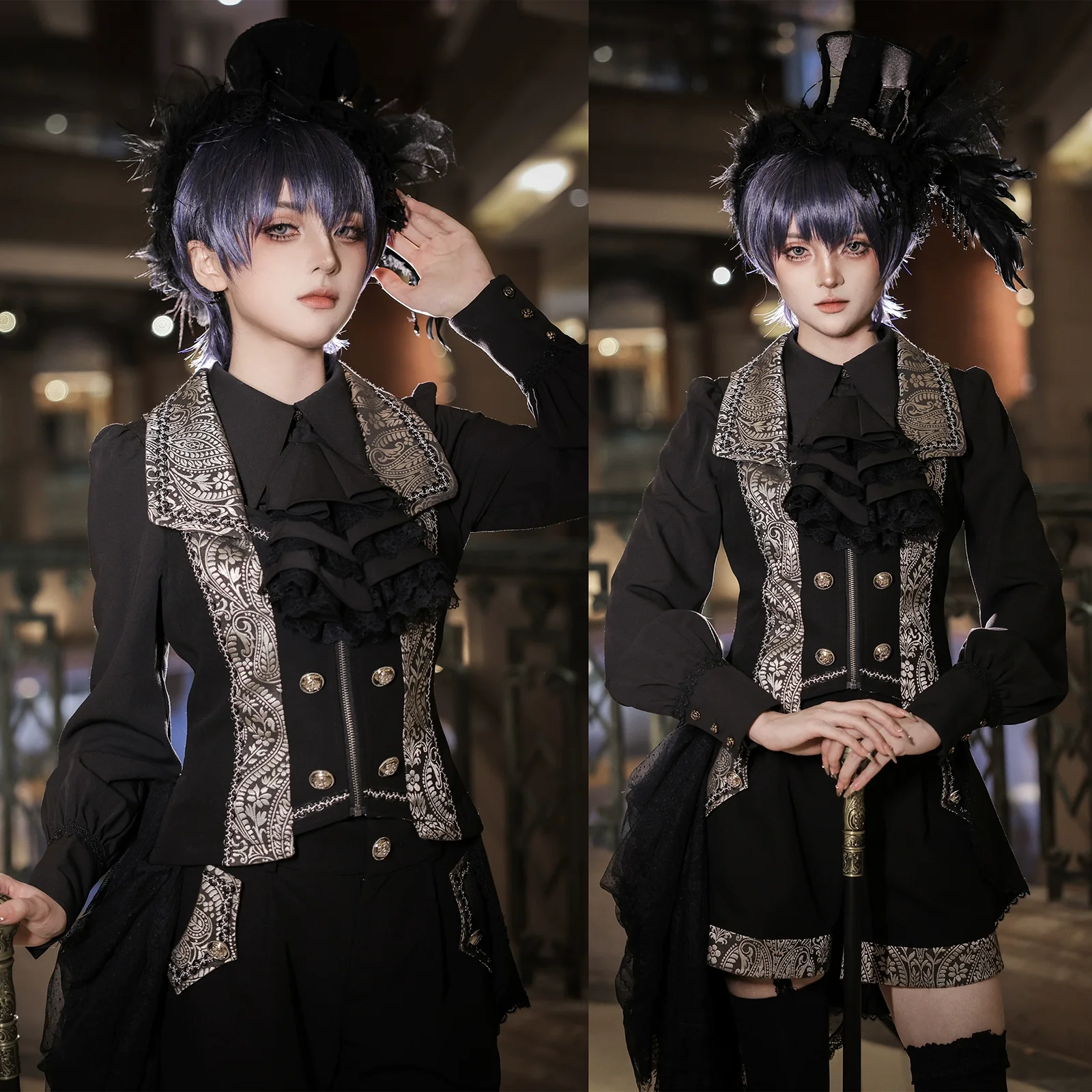 Oath of the Chapter - Ouji Lolita Suit Embroidered Prince Vest Shorts Coat - Image 11