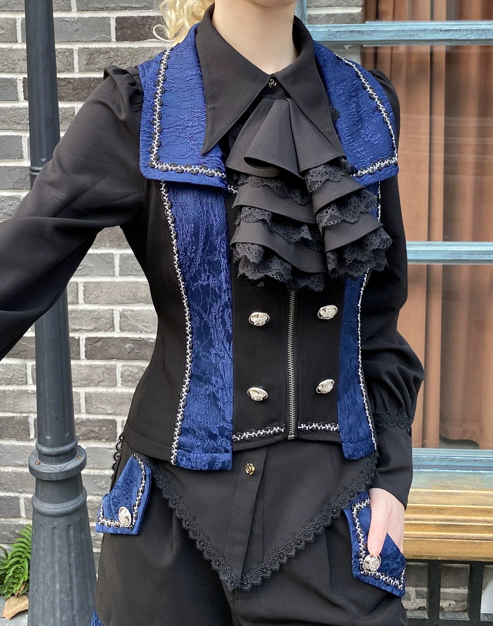 Oath of the Chapter - Ouji Lolita Suit Embroidered Prince Vest Shorts Coat - Image 27