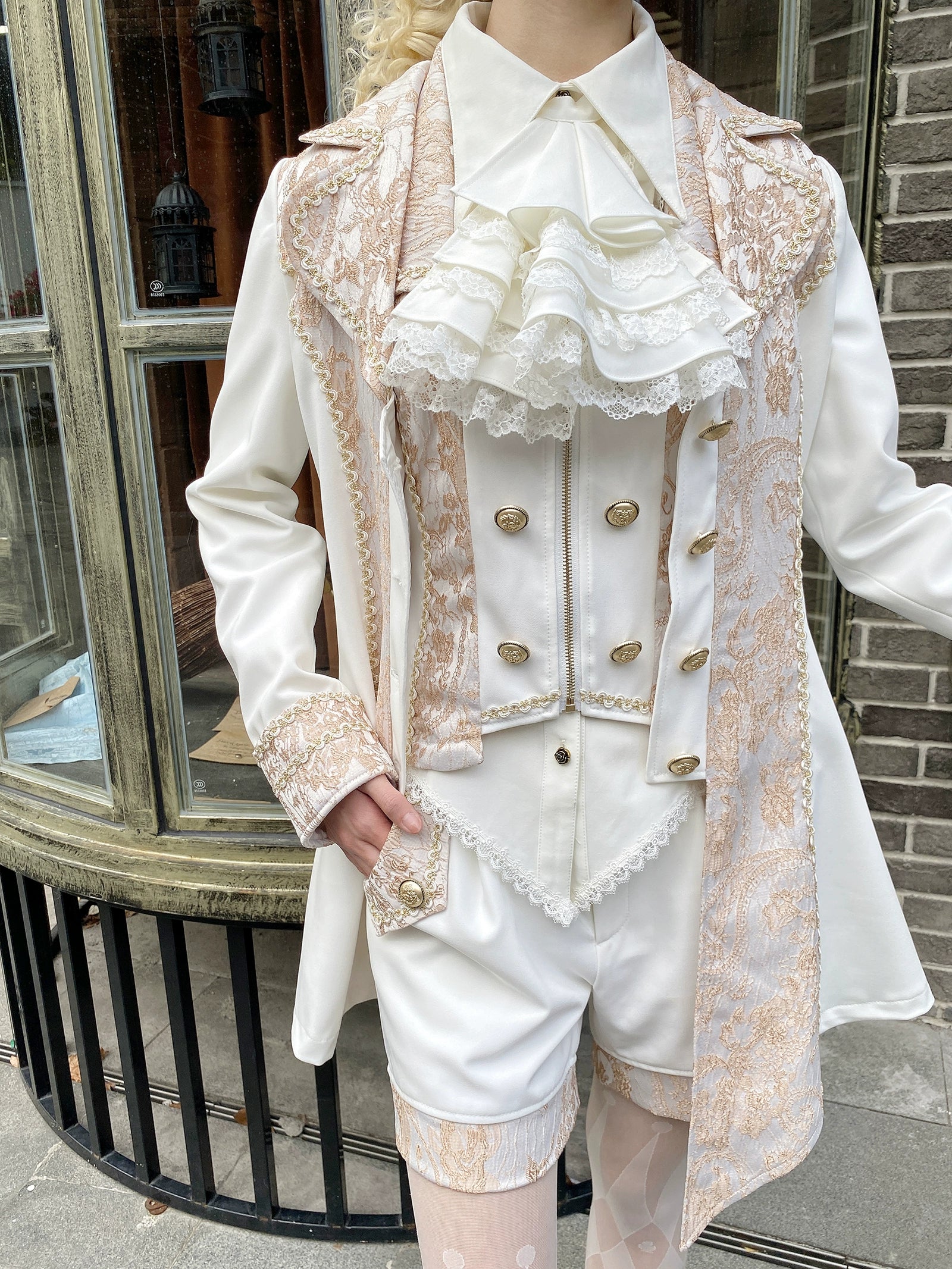 Oath of the Chapter - Ouji Lolita Suit Embroidered Prince Vest Shorts Coat - Image 38