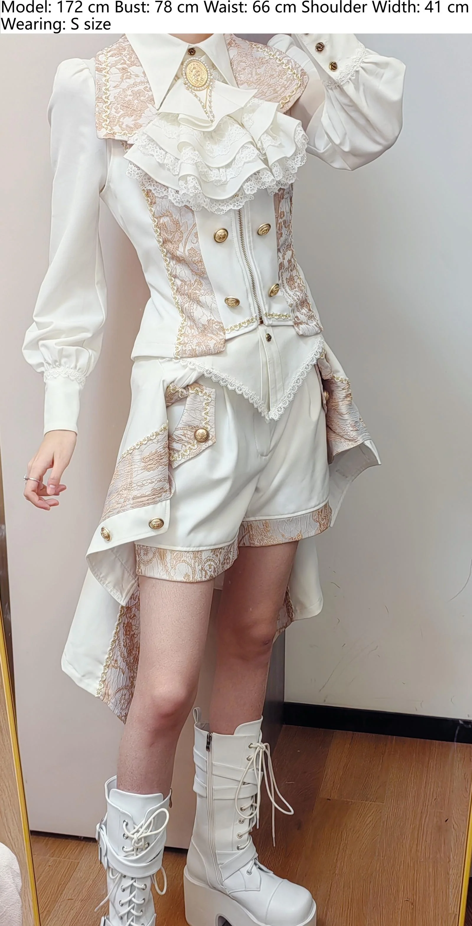 Oath of the Chapter - Ouji Lolita Suit Embroidered Prince Vest Shorts Coat - Image 41