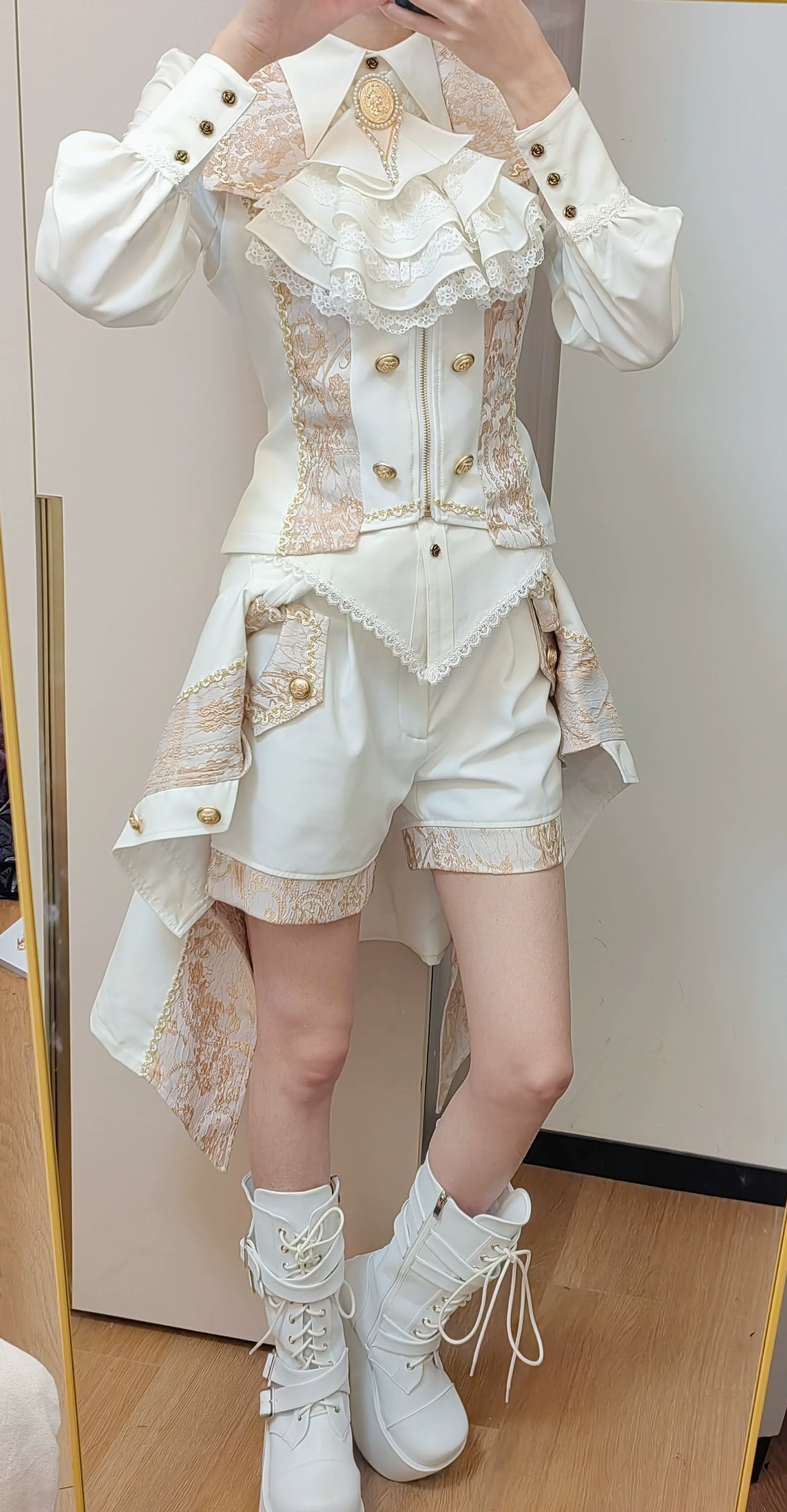 Oath of the Chapter - Ouji Lolita Suit Embroidered Prince Vest Shorts Coat - Image 42
