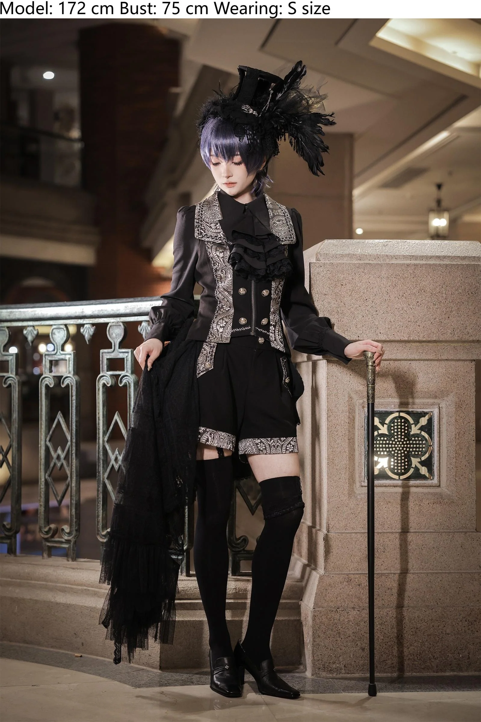 Oath of the Chapter - Ouji Lolita Suit Embroidered Prince Vest Shorts Coat - Image 8