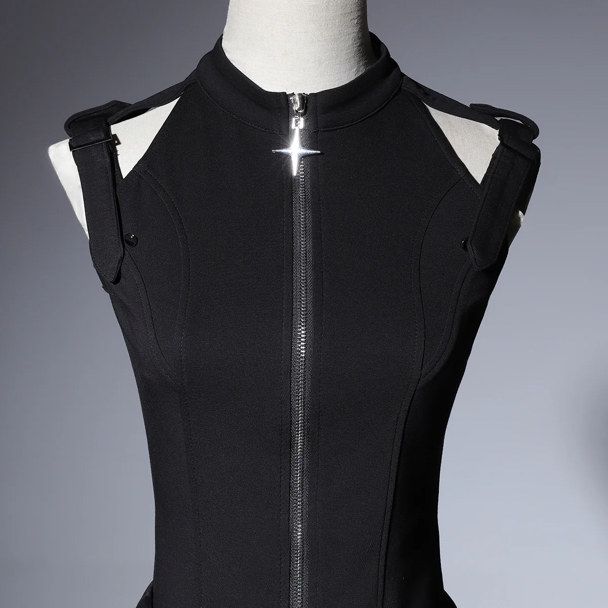 Nightblade - Black Ouji Lolita Apron Pants Suit - Image 13