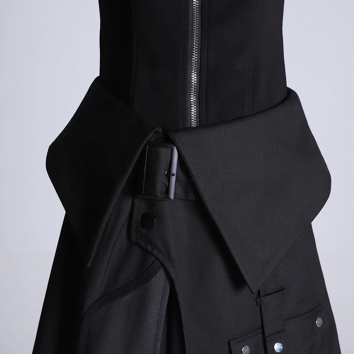 Nightblade - Black Ouji Lolita Apron Pants Suit - Image 16