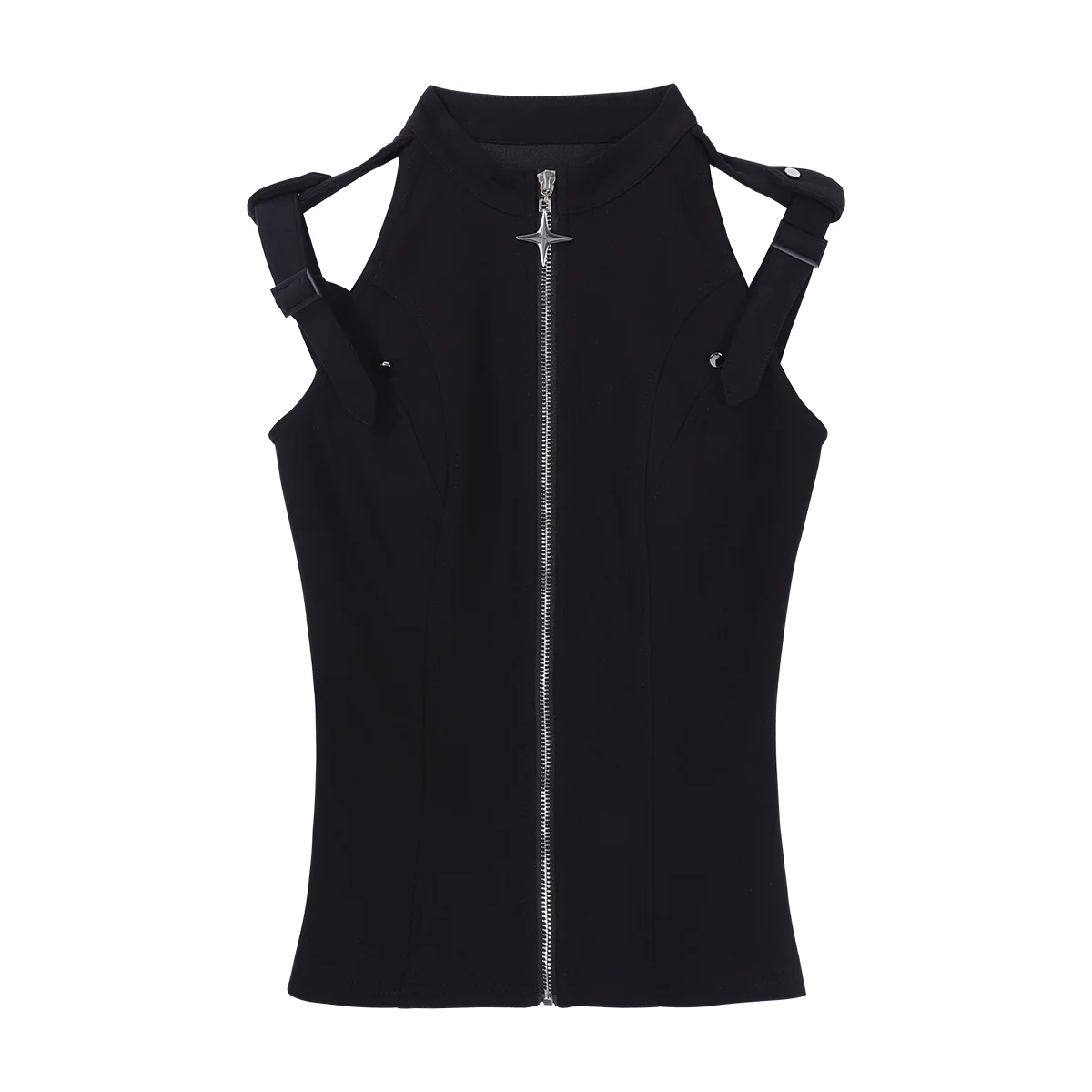 Nightblade - Black Ouji Lolita Apron Pants Suit - Image 20