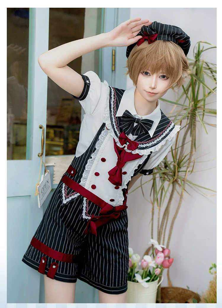 Small Animal Team - Ouji Lolita Suit Male Lolita Shirt Shorts - Image 12