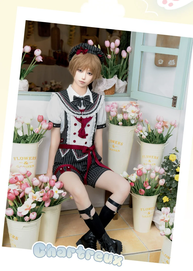Small Animal Team - Ouji Lolita Suit Male Lolita Shirt Shorts - Image 13