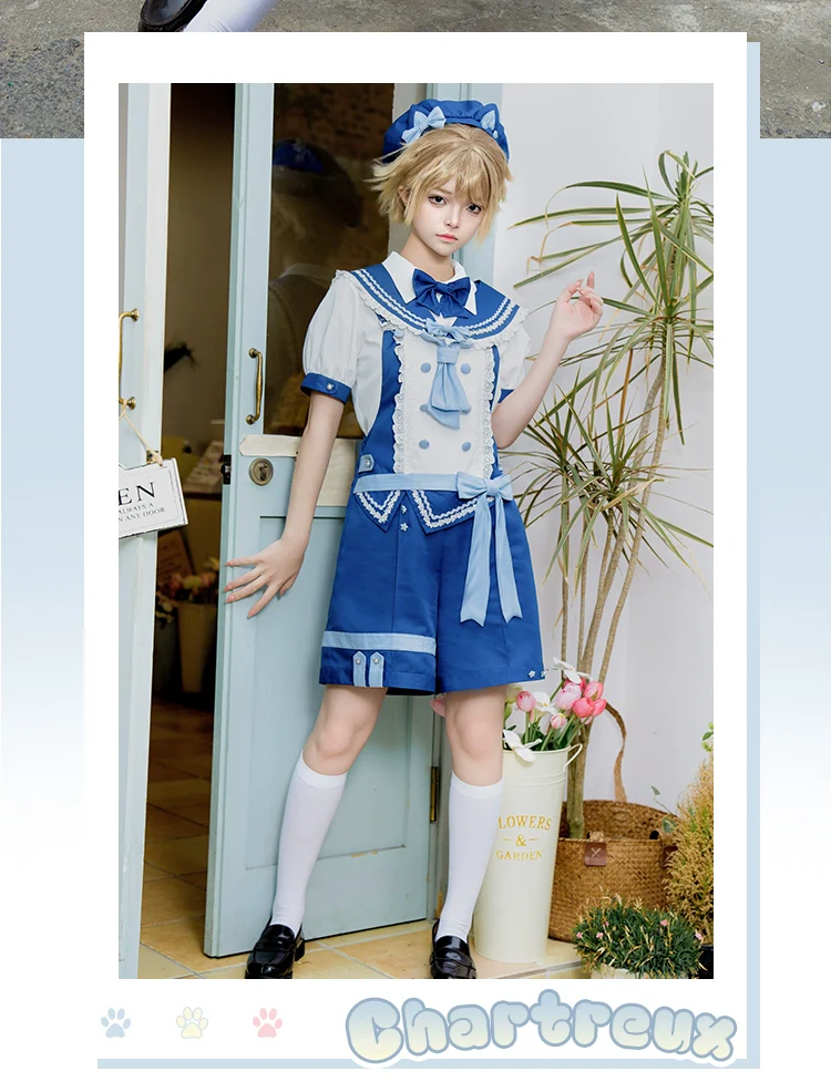 Small Animal Team - Ouji Lolita Suit Male Lolita Shirt Shorts - Image 15