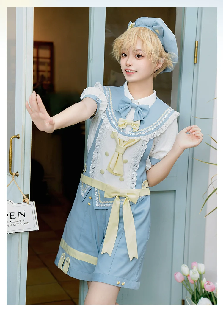 Small Animal Team - Ouji Lolita Suit Male Lolita Shirt Shorts - Image 6