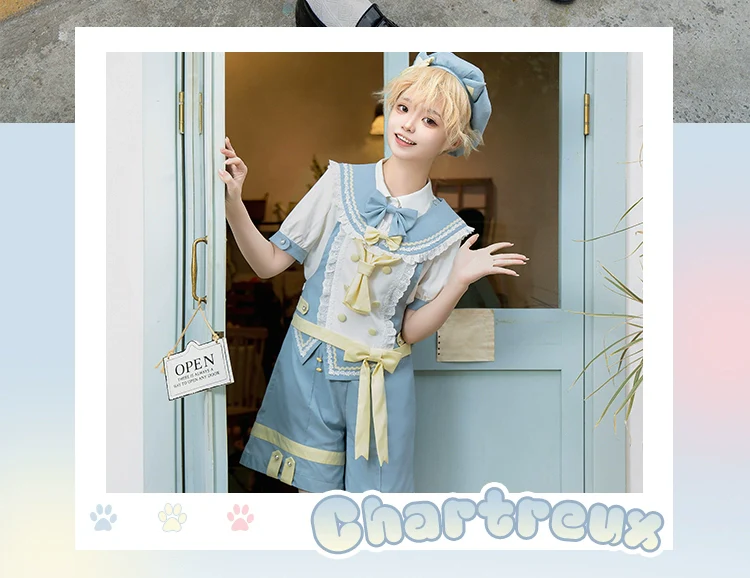 Small Animal Team - Ouji Lolita Suit Male Lolita Shirt Shorts - Image 7