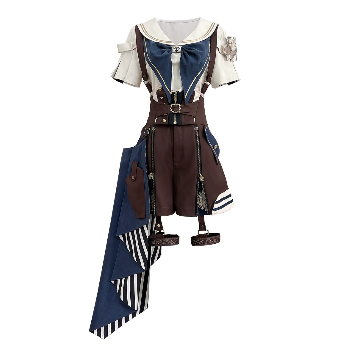Voyager's Daily - Ouji Lolita Suspender Shorts Set with Shirt & Trailing - Image 27