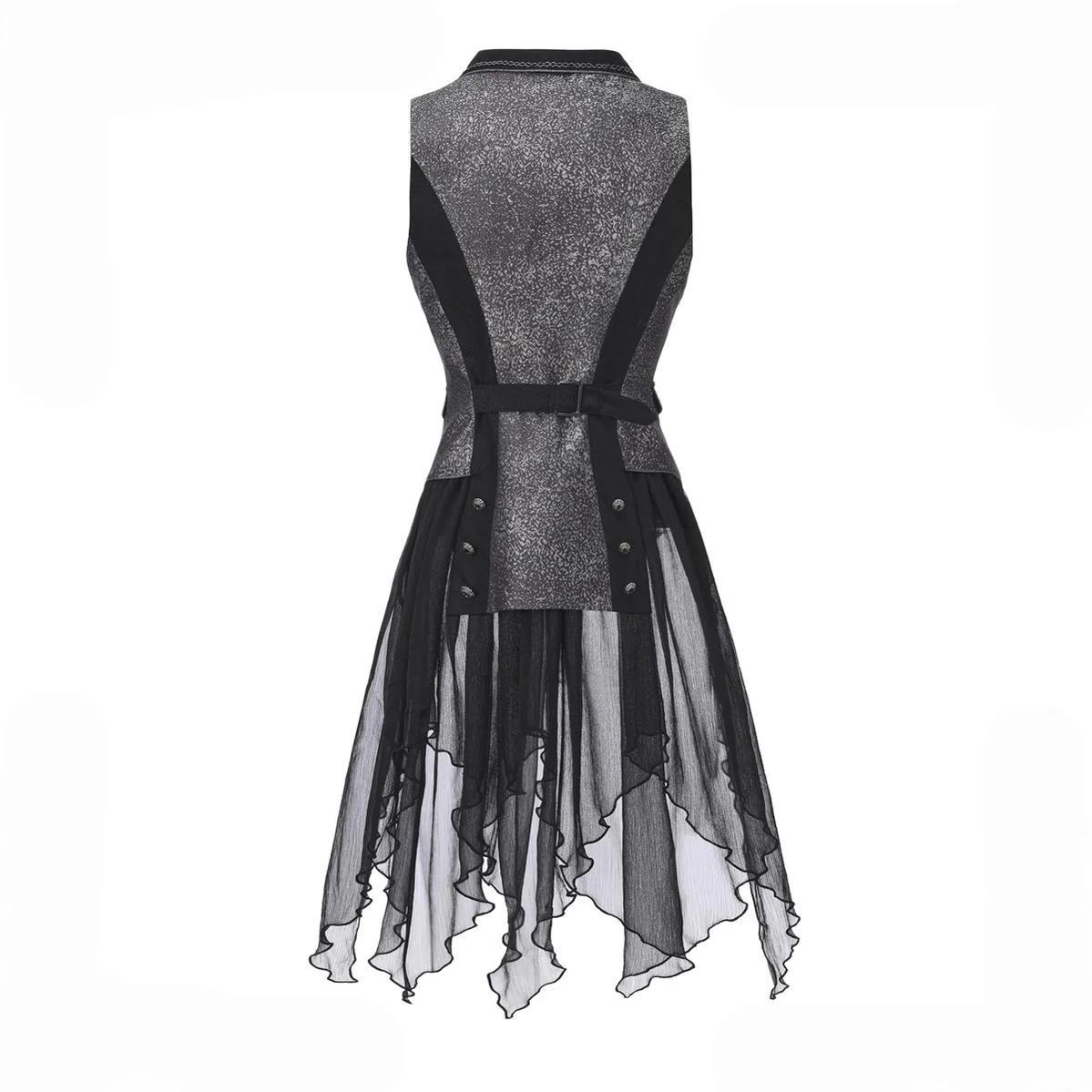 Eternal Displaced Boundary - Ouji Lolita Vest Coat, Detachabl Back Trailing - Image 2