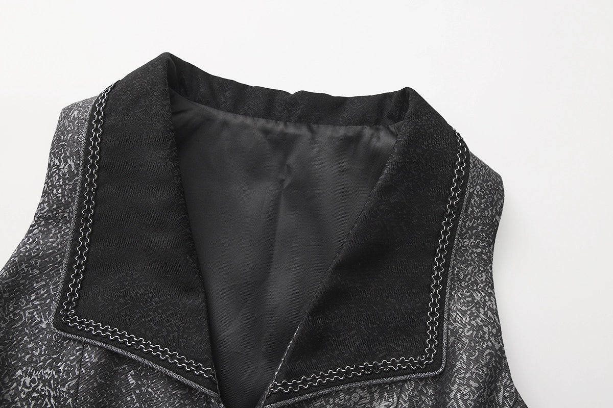 Eternal Displaced Boundary - Ouji Lolita Vest Coat, Detachabl Back Trailing - Image 3