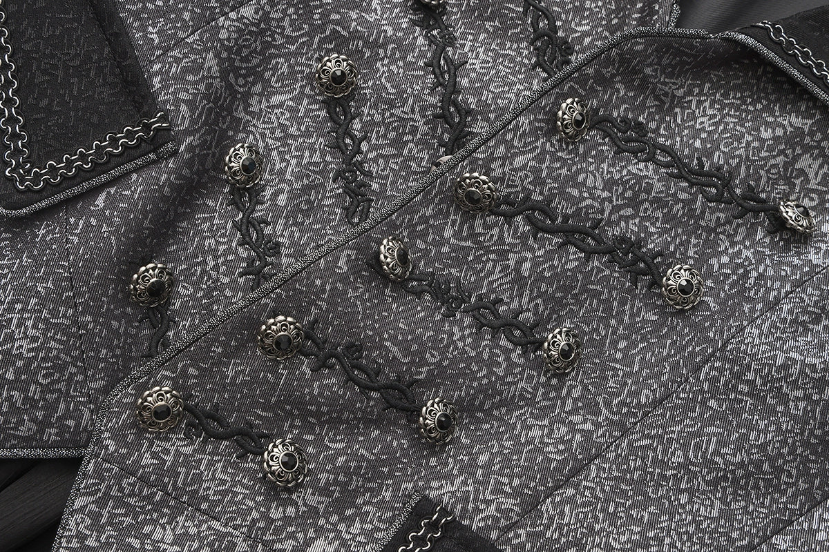 Eternal Displaced Boundary - Ouji Lolita Vest Coat, Detachabl Back Trailing - Image 4