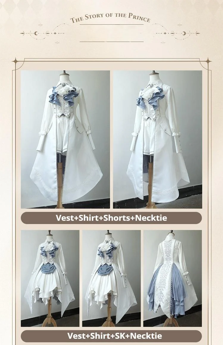 Crumbling Skeleton - Ouji Lolita Fishbone Embroideried Vest & Pants Suits - Image 42