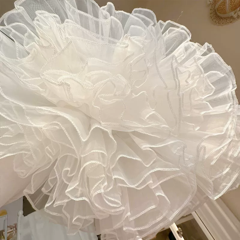 Daily Lolita Petticoat 13.8" (35 cm), White Short Soft Yarn Pannier - Image 5