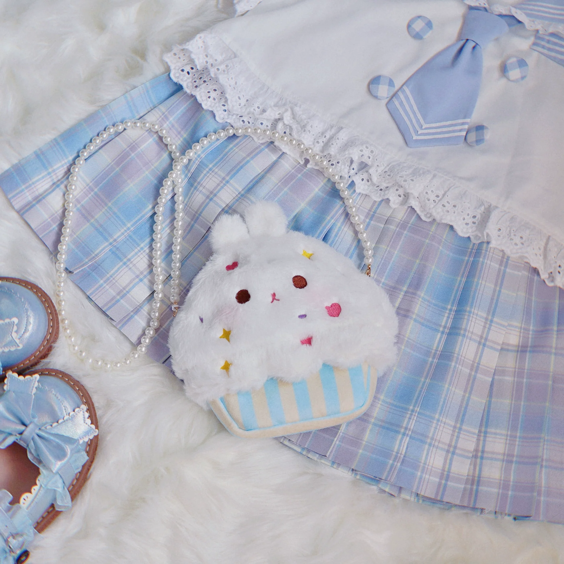 PiggyLass - Cute Plush Lolita Bag Rabbit Cake Bag - Image 24