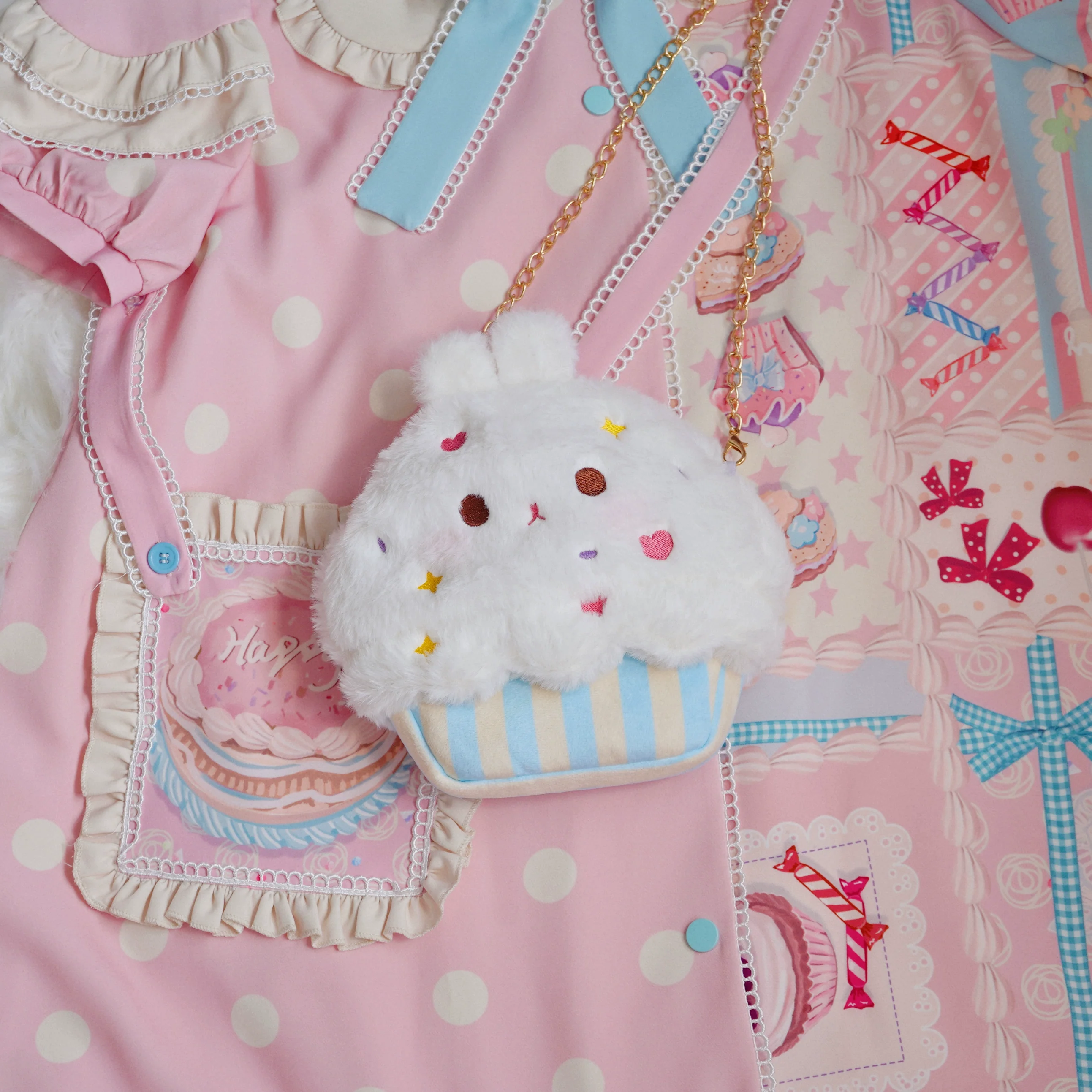 PiggyLass - Cute Plush Lolita Bag Rabbit Cake Bag - Image 28