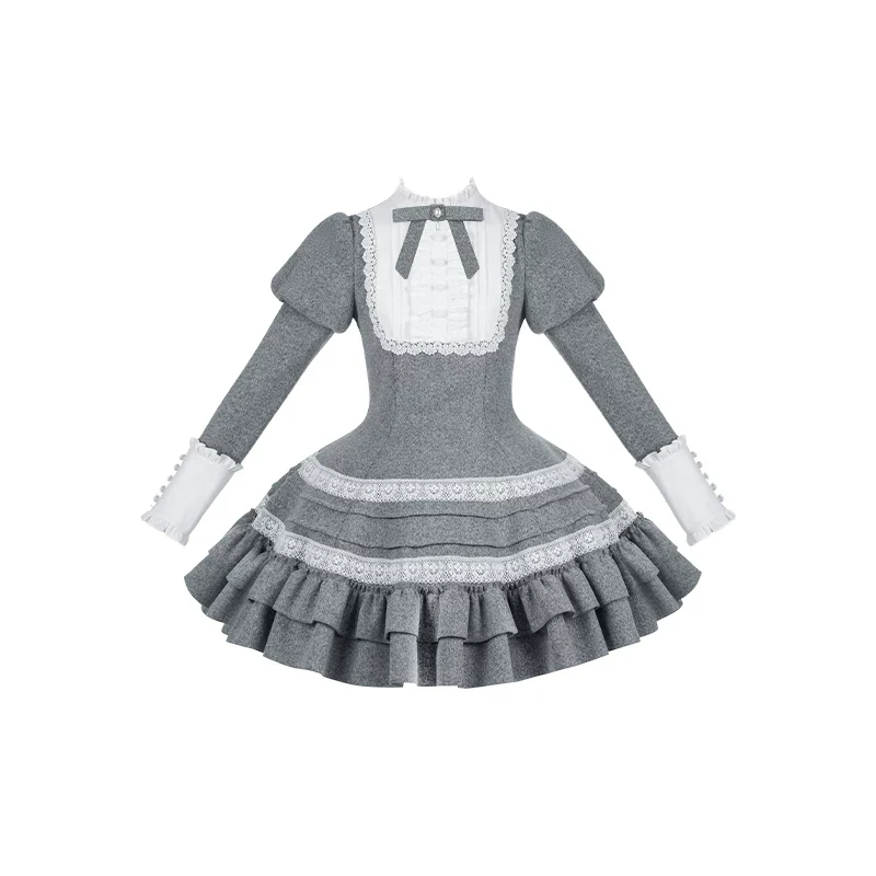 Reminisce - Pile Classic Lolita Dress, Detachable Cape - Image 29