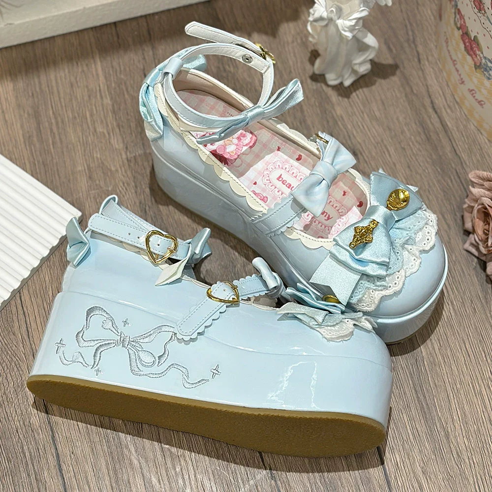 Mousse Rolls - Platform Sweet Lolita Shoes, Detachable Golden Spoon - Image 14