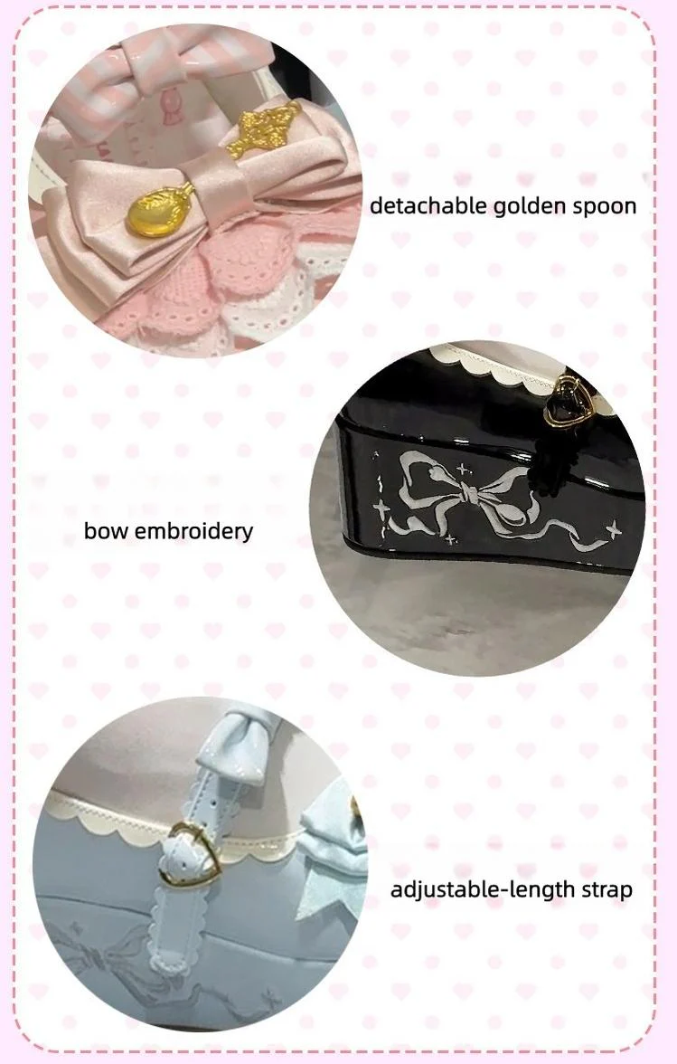 Mousse Rolls - Platform Sweet Lolita Shoes, Detachable Golden Spoon - Image 26