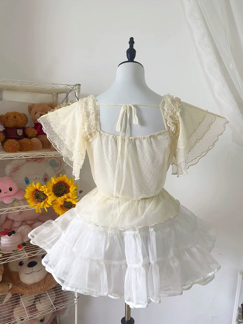 Yuexi - Plus Size Lolita Blouse Versatile Daily Loose Shirt - Image 3