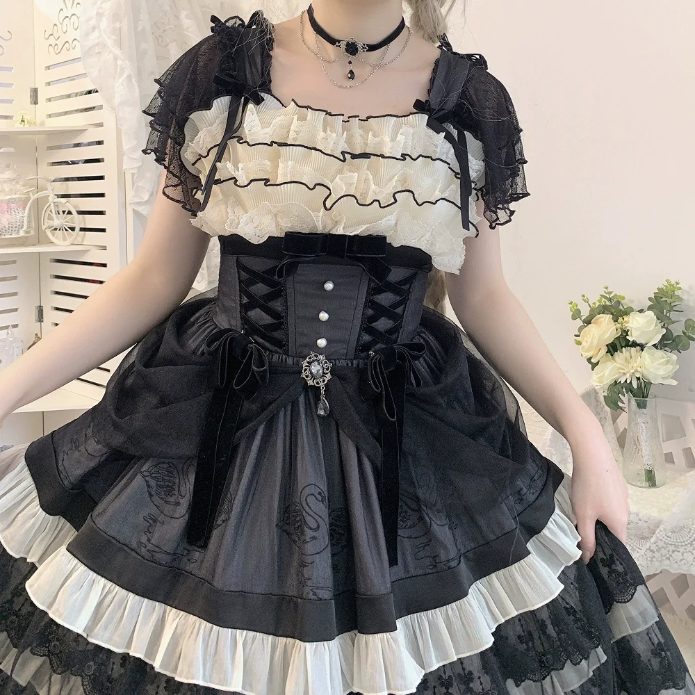 Yuexi - Plus Size Lolita Blouse Versatile Daily Loose Shirt - Image 9