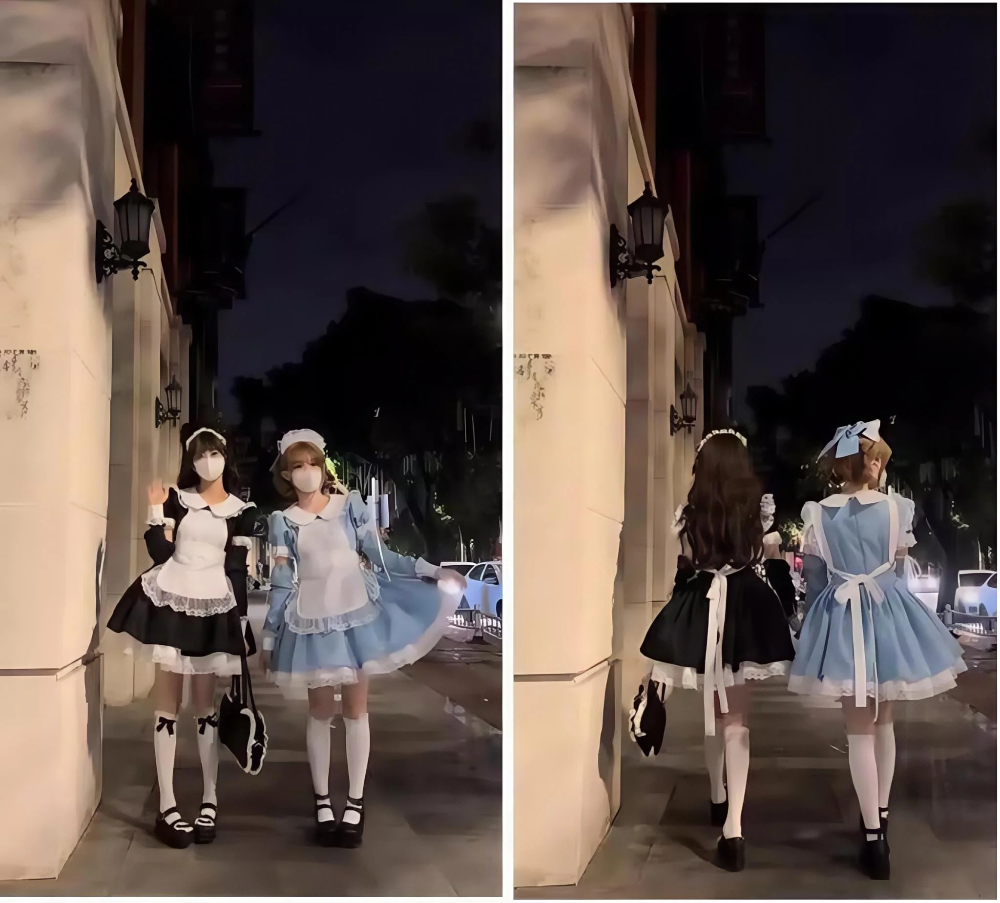 Daydream Whisper - Dream Doll - Plus Size Maid Lolita OP Suit Black and Blue Dress - Image 18