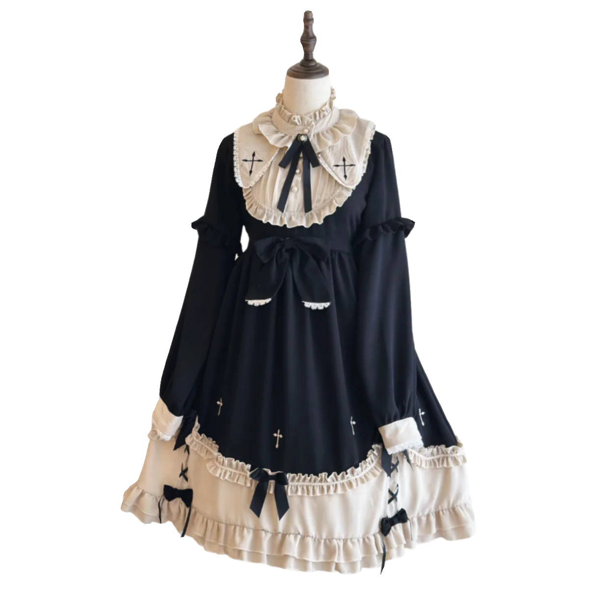 Plus Size Lolita Winter OP Dress, Long Sleeve - Image 13
