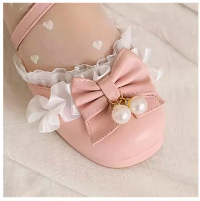 Yana - Chinese Style Yana - Plus size Qi Lolita Shoes Bow Pearl Lolita Sandal - Image 21