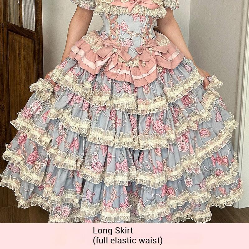 Jewel Rose - Plus Size Sweet Lolita Skirt Set in Separate Pieces - Image 23