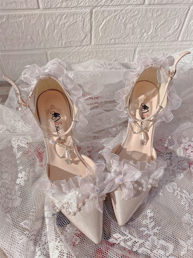 Ximeng Lolita - Deep Sea Hospital - Plus Size Wedding Lolita Bridal Shoes Customized Heels - Image 11