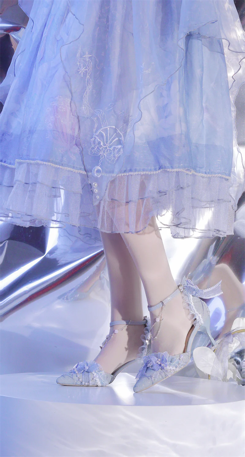 Ximeng Lolita - Deep Sea Hospital - Plus Size Wedding Lolita Bridal Shoes Customized Heels - Image 26