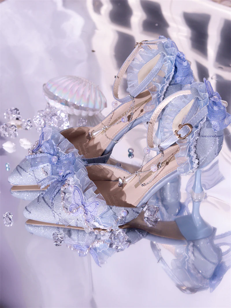 Ximeng Lolita - Deep Sea Hospital - Plus Size Wedding Lolita Bridal Shoes Customized Heels - Image 28